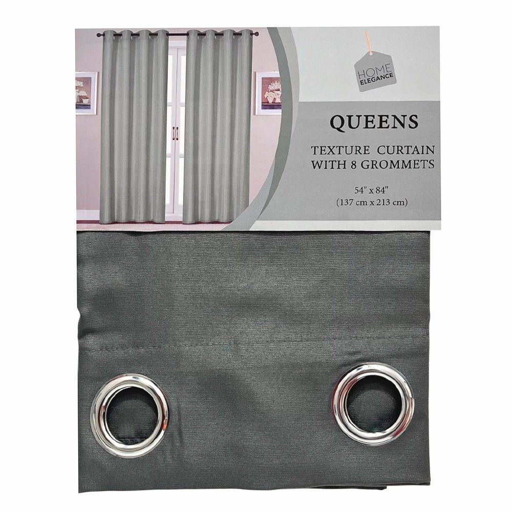 Cortina Queens Home Elegance - Gris / Aros - 54x84" - Home Elegance - Titan.com.pa - 2100000692156