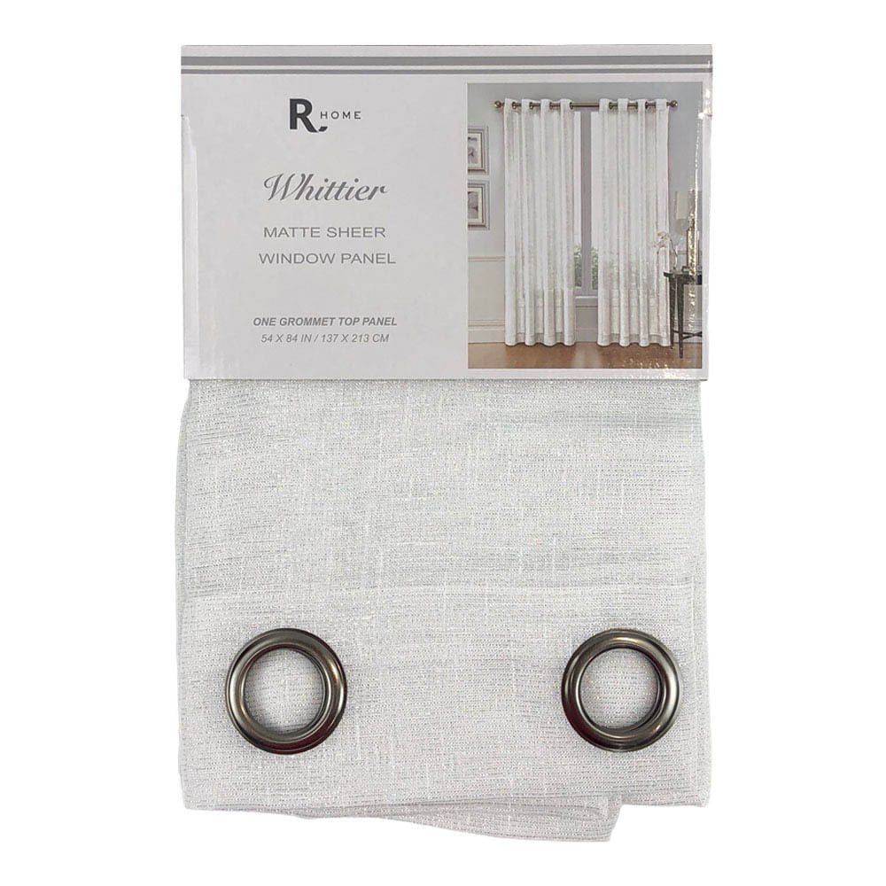 Cortina Regal Home Whittier Stripe Con Aros 52" x 84" - Blanco