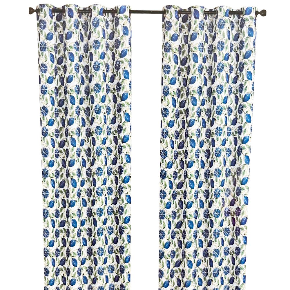 Cortina Riga Home Elegance / Azul con Aros – 54" x 84" - Home Elegance - Titan.com.pa - 2100000642243