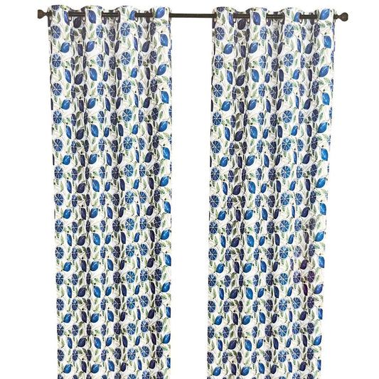 Cortina Riga Home Elegance / Azul con Aros – 54" x 84" - Home Elegance - Titan.com.pa - 2100000642243