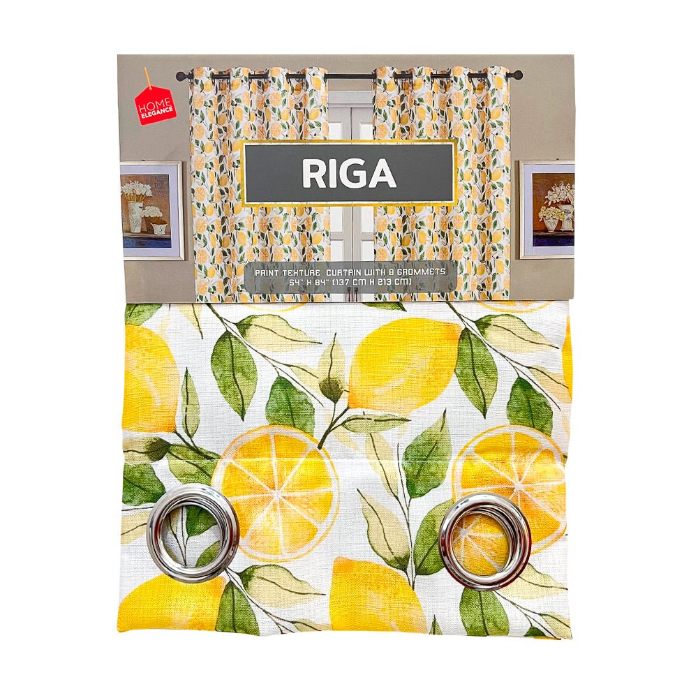 Cortina Riga Home Elegance / Naranja con Aros – 54" x 84 - Home Elegance - Titan.com.pa - 2100000287055