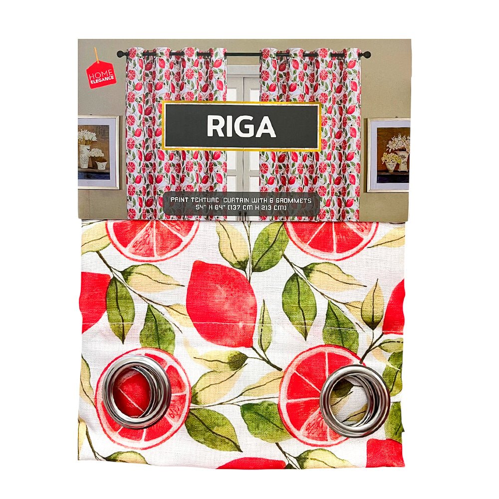 Cortina Riga Home Elegance / Roja con Aros – 54" x 84" - Home Elegance - Titan.com.pa - 2100000464241