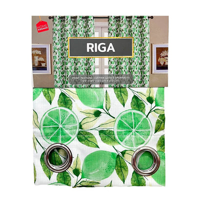 Cortina Riga Home Elegance / Verde con Aros – 54" x 84" - Home Elegance - Titan.com.pa - 2100000371112