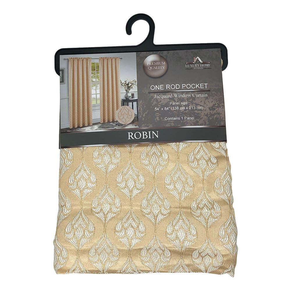Cortina Robin Luxury Con Rod Pocket 54" x 84" - Beige