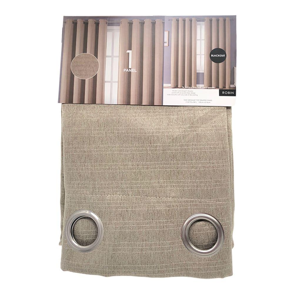 Cortina Robin Popular Bath Blackout Con Aros 52" x 84" - Beige Oscuro