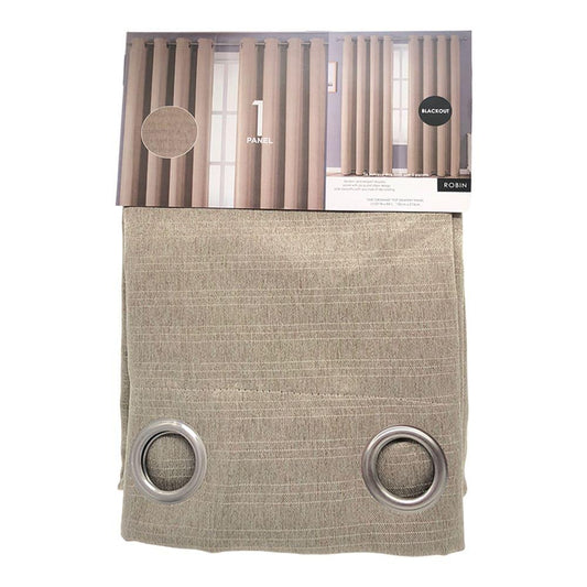 Cortina Robin Popular Bath Blackout Con Aros 52" x 84" - Beige Oscuro
