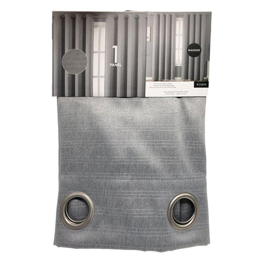 Cortina Robin Popular Bath Blackout Con Aros 52" x 84" - Gris Claro