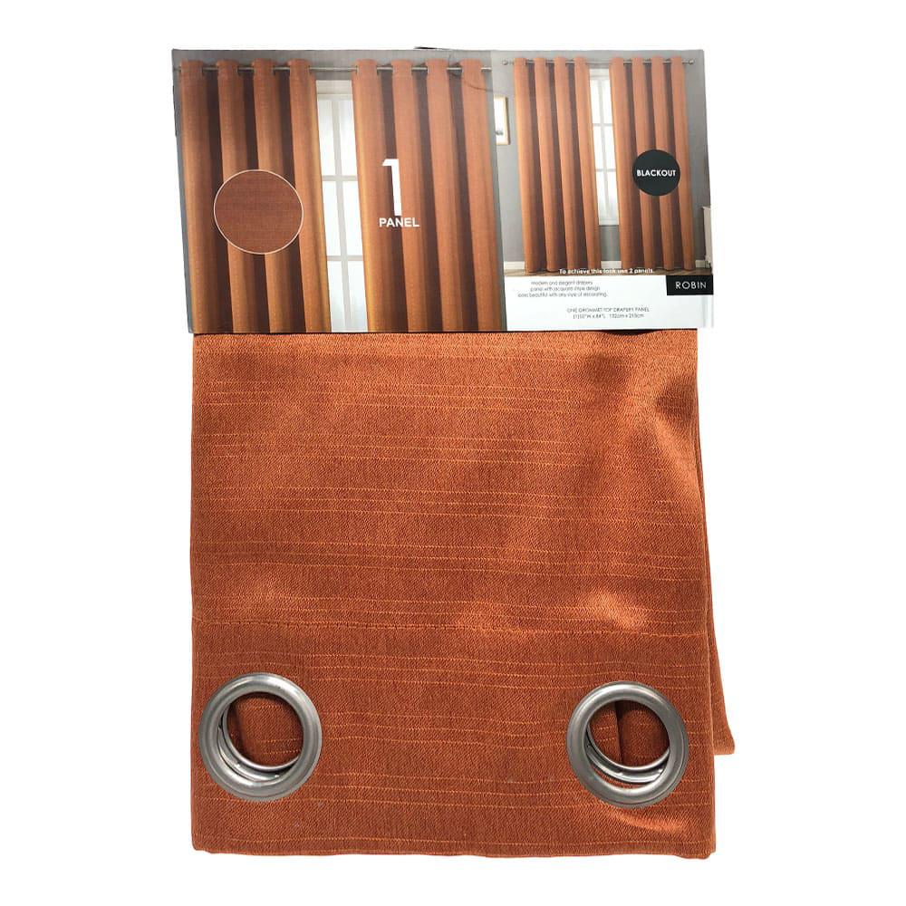 Cortina Robin Popular Bath Blackout Con Aros 52" x 84" - Naranja