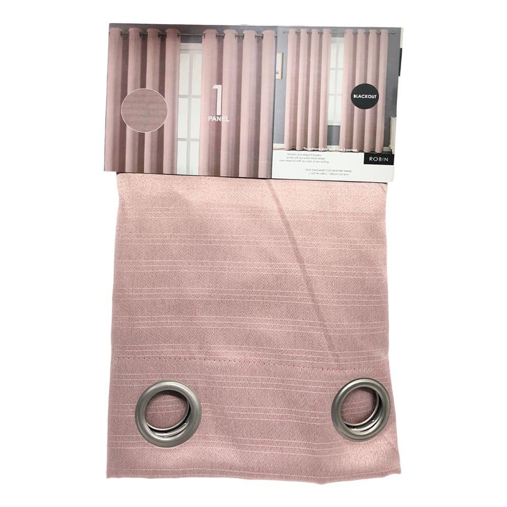 Cortina Robin Popular Bath Blackout Con Aros 52" x 84" - Rosa Claro
