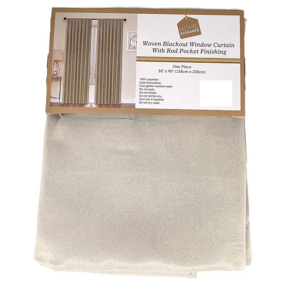 Cortina Rodpocked Con Aros Home Elegance 54'' x 90'' - Trigo