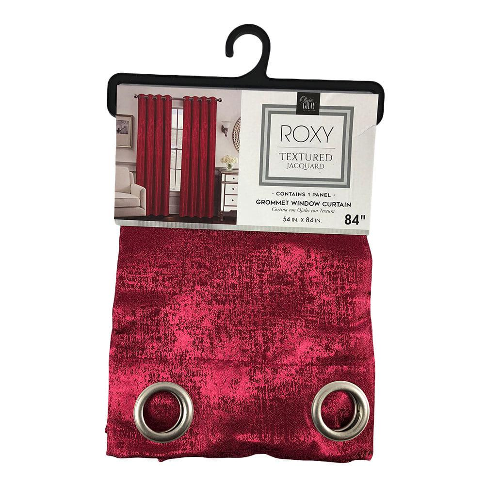 Cortina Rt Design Roxy Con Aros 52" x 84" - Rojo