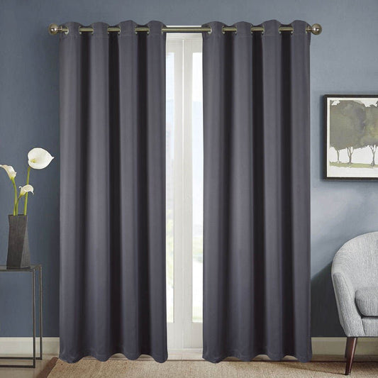 Cortina Rt Designer Anchorage Blackout Con Aros 54" x 84" - Gris Oscuro