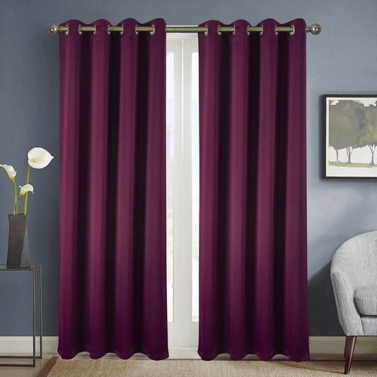 Cortina Rt Designer Anchorage Blackout Con Aros 54" x 84" - Rojo Vino