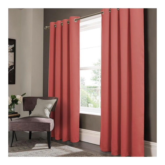 Cortina Rt Designer Anchorage Blackout Con Aros 54" x 90" - Coral Claro