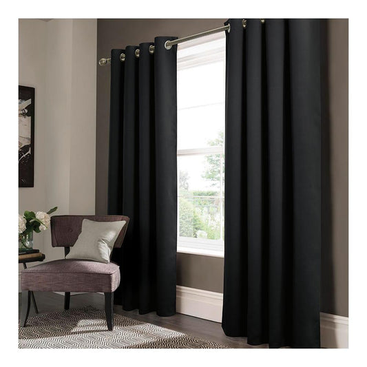 Cortina Rt Designer Anchorage Blackout Con Aros 54" x 90" - Negro