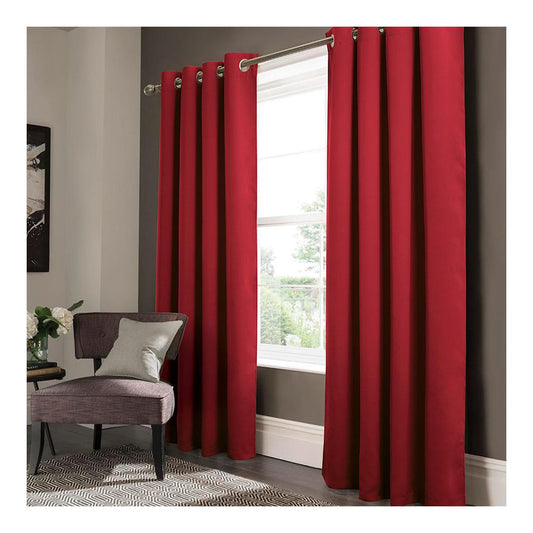 Cortina Rt Designer Anchorage Blackout Con Aros 54" x 90" - Rojo