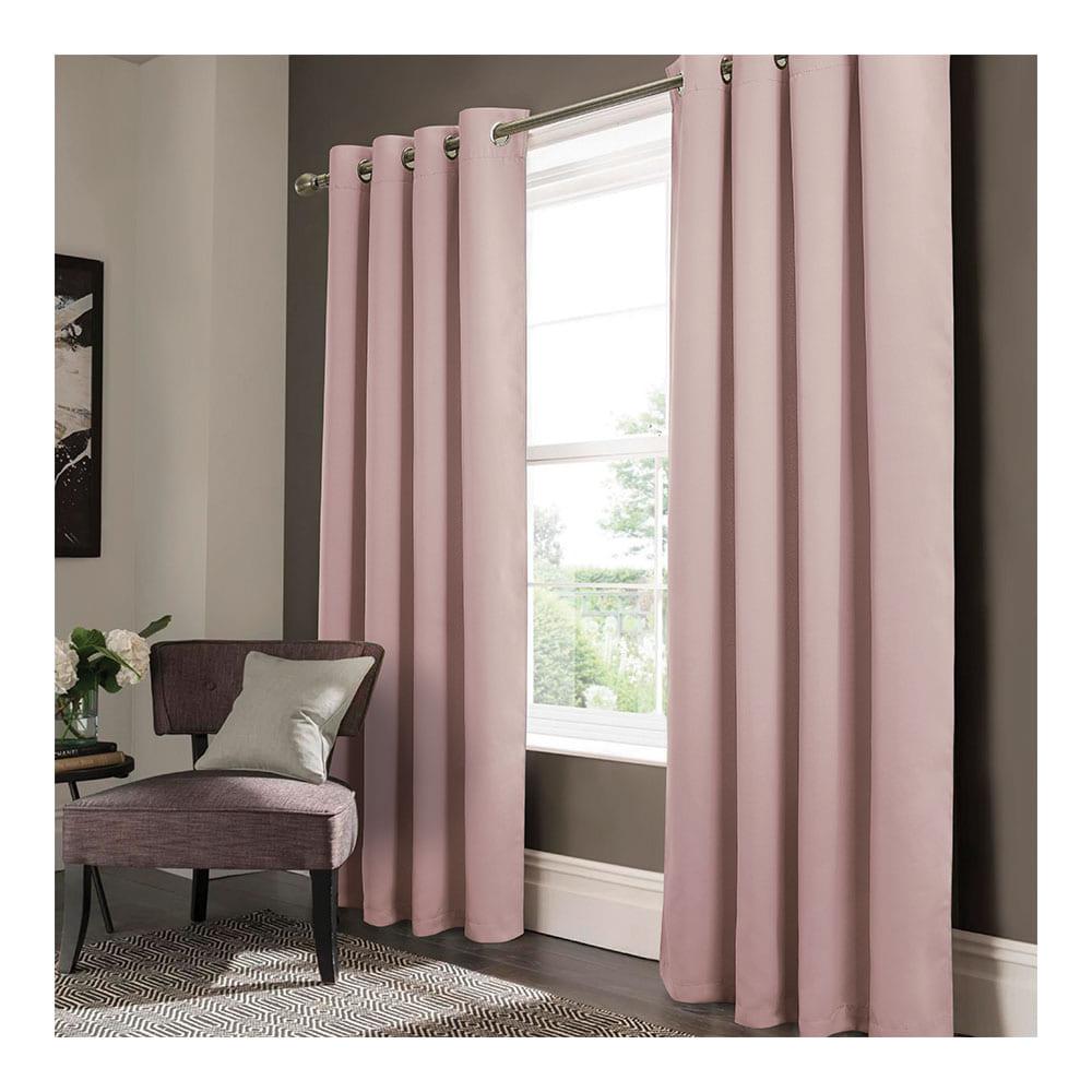 Cortina Rt Designer Anchorage Blackout Con Aros 54" x 90" - Rosa Claro