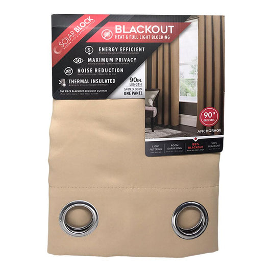 Cortina Rt Designer Anchorage Blackout Con Aros 54" x 90" - Trigo