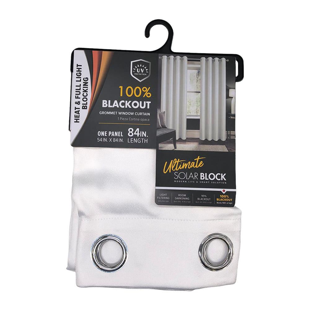 Cortina Rt Designer Apollo Blackout Con Aros de 54" x 84" - Blanco