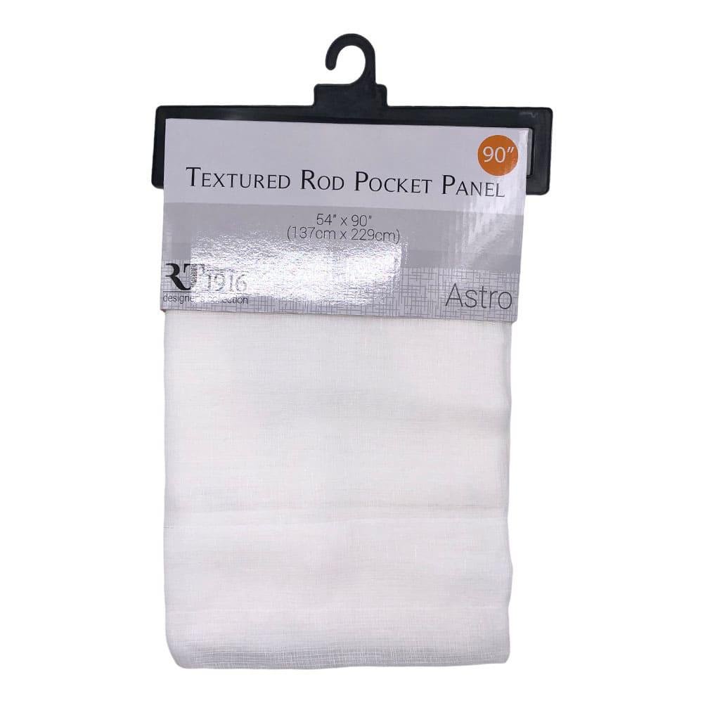Cortina Rt Designer Astro Con Rod Pocket de 54" x 90" - Blanco