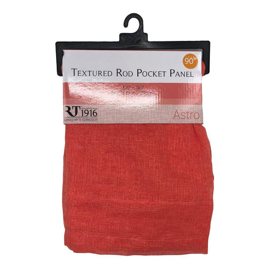 Cortina Rt Designer Astro Con Rod Pocket de 54" x 90" - Coral