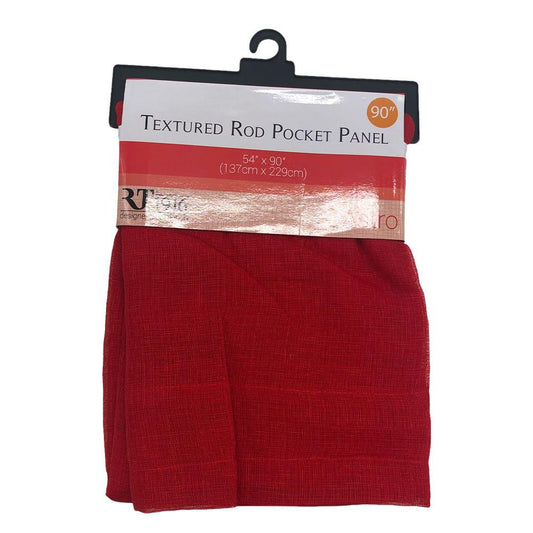 Cortina Rt Designer Astro Con Rod Pocket de 54" x 90" - Rojo