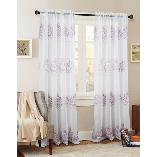 Cortina Rt Designer Bergen Con Rod Pocket 54" x 84" - Fucsia