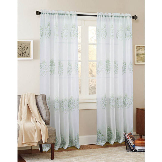 Cortina Rt Designer Bergen Con Rod Pocket 54" x 84" - Verde oscuro