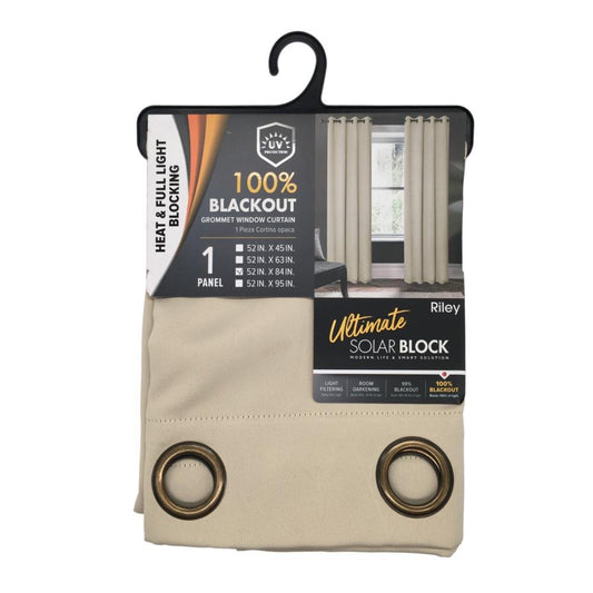Cortina Rt Designer Blackout Riley 54X84 - Beige Oscuro