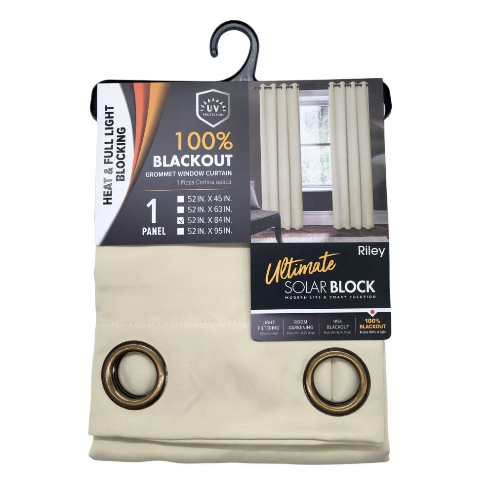 Cortina Rt Designer Blackout Riley 54X84 - Beige