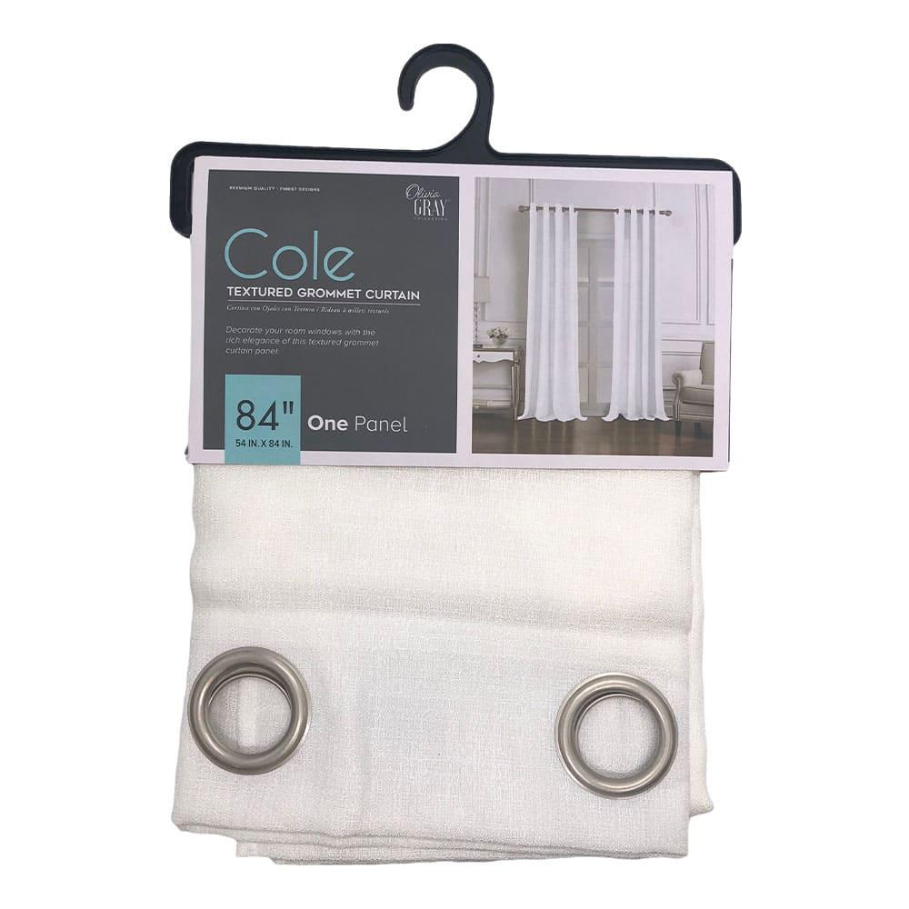 Cortina Rt Designer Cole Con Aros de 54" x 84" - Blanco
