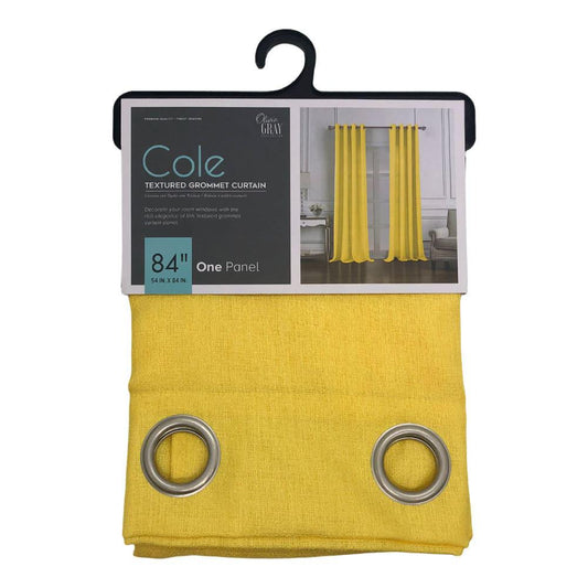 Cortina Rt Designer Cole Con Aros de 54" x 84" - Mostaza