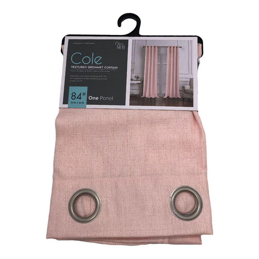Cortina Rt Designer Cole Con Aros de 54" x 84" - Rosa Claro