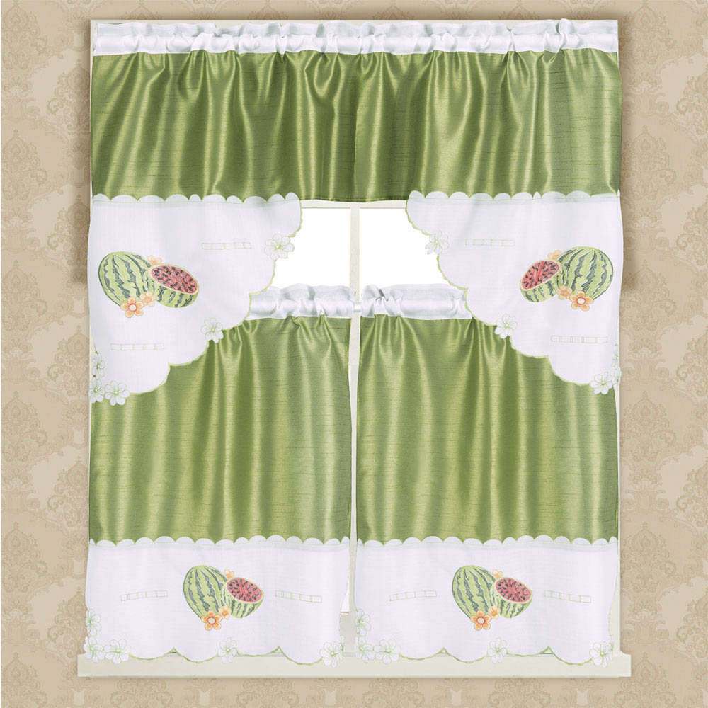 Cortina Rt Designer de Cocina Monarch Watermelon de 3 Piezas