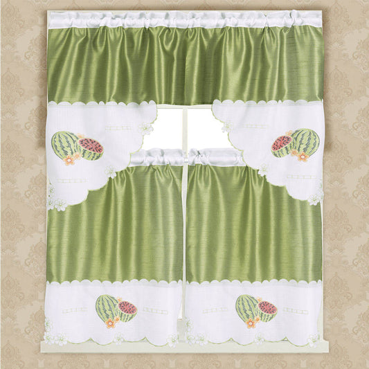 Cortina Rt Designer de Cocina Monarch Watermelon de 3 Piezas