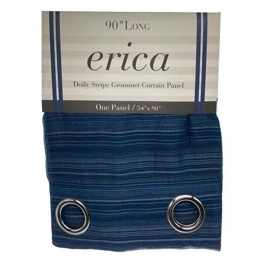 Cortina Rt Designer Erica Con Aros 54" x 90" - Azul Marino