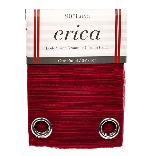 Cortina Rt Designer Erica Con Aros 54" x 90" - Rojo oscuro