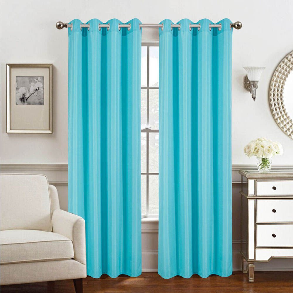 Cortina Rt Designer Gilbert Con Aros 54" x 84" - Azul Cielo