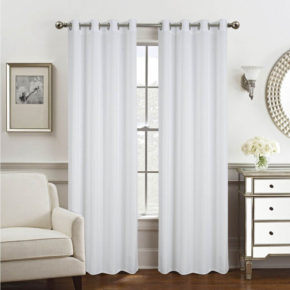Cortina Rt Designer Gilbert Con Aros 54" x 84" - Blanco
