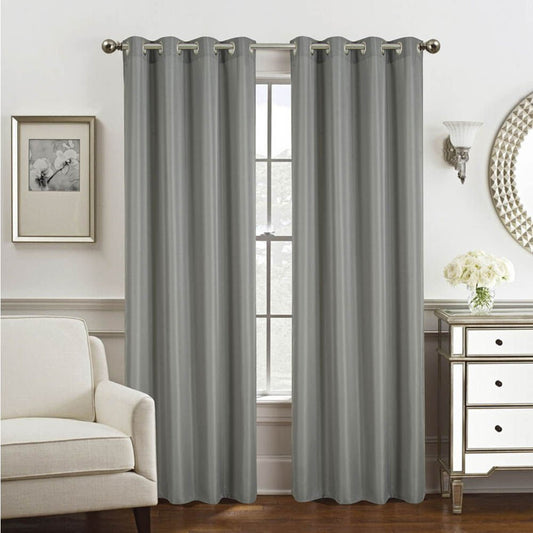 Cortina Rt Designer Gilbert Con Aros 54" x 84" - Gris Oscuro