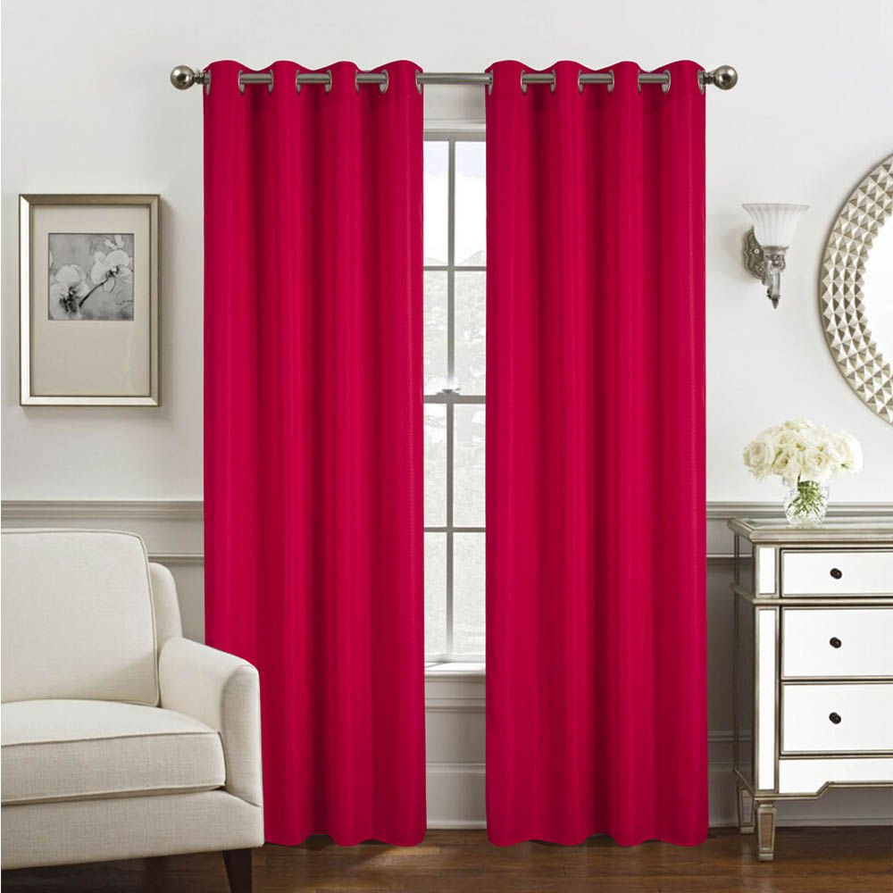Cortina Rt Designer Gilbert Con Aros 54" x 84" - Rojo