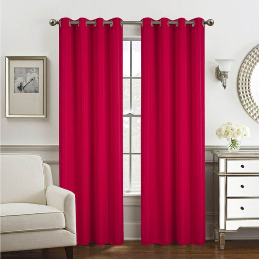 Cortina Rt Designer Gilbert Con Aros 54" x 84" - Rojo