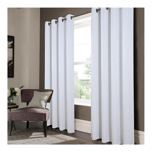 Cortina Rt Designer Jordan Blackout Con Aros 52" x 90" - Blanco