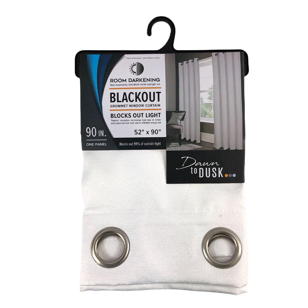 Cortina Rt Designer Lido Blackout Con Aros 52" x 90" - Blanco