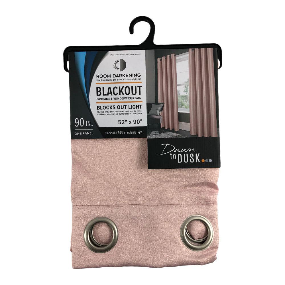 Cortina Rt Designer Lido Blackout Con Aros 52" x 90" - Rosa Claro