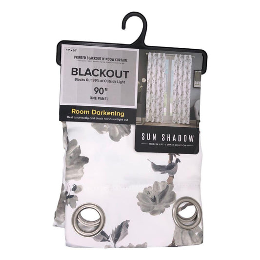 Cortina Rt Designer Lily Blackout Con Aros de 52" x 90" - Gris Claro