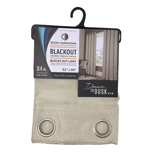 Cortina Rt Designer Lucas Blackout Con Aros de 52" x 84" - Beige