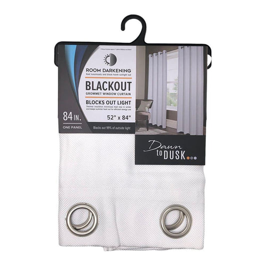 Cortina Rt Designer Lucas Blackout Con Aros de 52" x 84" - Blanco