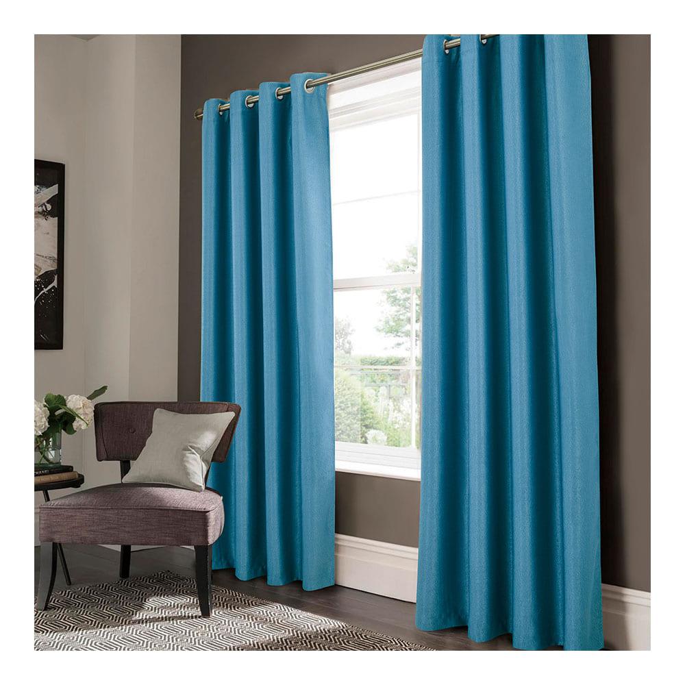 Cortina Rt Designer Lydia Blackout Con Aros 54" x 84" - Azul
