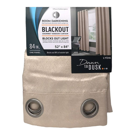 Cortina Rt Designer Lydia Blackout Con Aros 54" x 84" - Beige